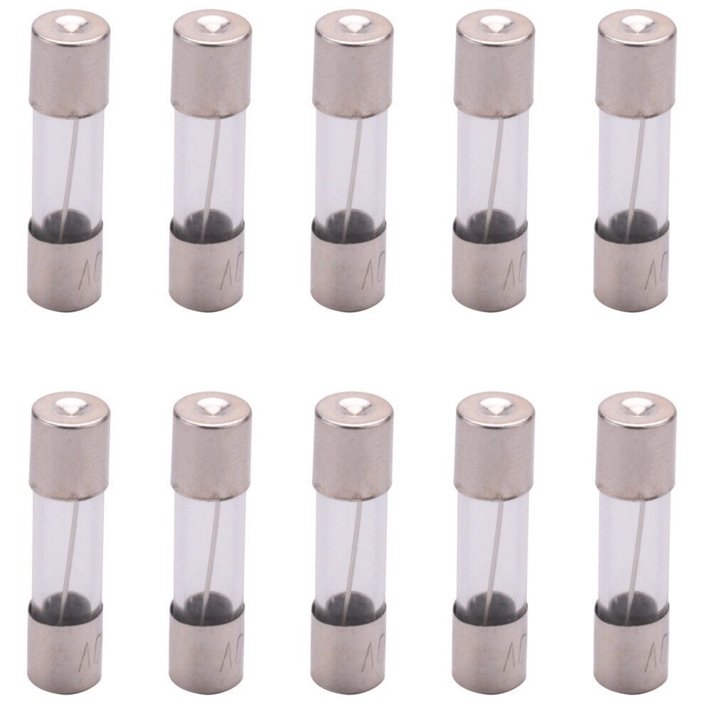 10 Pcs 250V 10Amp Slow Blow Delay Glass Fuses Tubes 5Mm X 20Mm 4713989115189