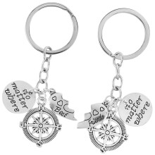BBF Migliore Amici Portachiavi Amicizia Amore Regalo Portachiavi per Donne (2 pezzi)