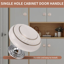 1 x Ceramic Door/Wardrobe/Cabinet/Cupboard Knob Handle Drawer White