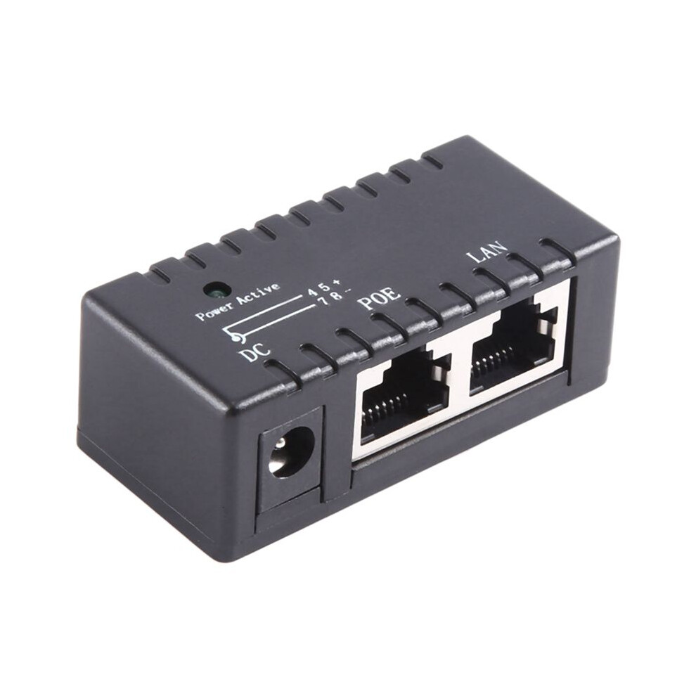 Poe Splitter Poe Injector Rj45 5.5Mm X 2.1Mm Input Passive Poe Injector Splitter Adapter Connector For Ip Network Camera(Black) 6031265252969