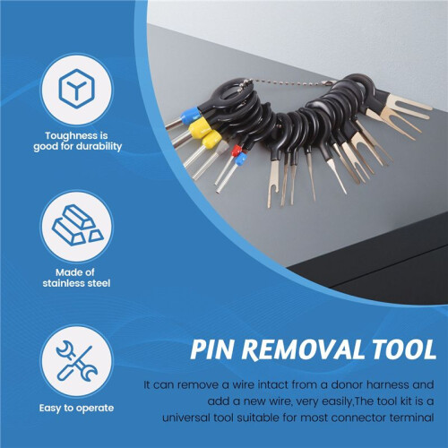 Automotive Tools 26Pcs Car Terminal Removal Tool Kit Wire Connector Pin Release Extractor Puller 2