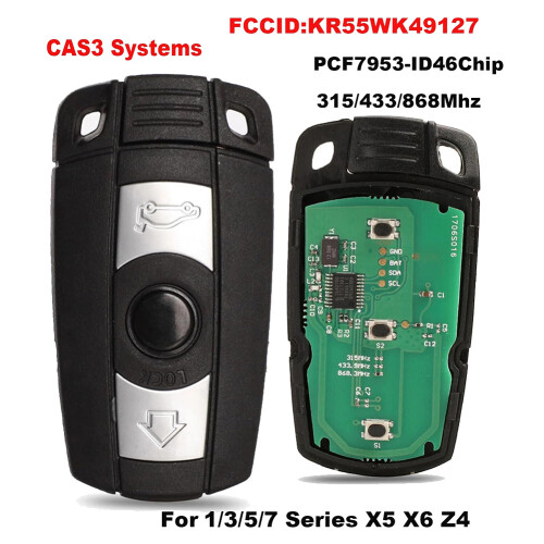 Car Remote  Key for  1/3/5/7 Series E90 E91 E92 E60 Car Keyless Control ID46 PCF7945 Transmitter Chip 433Mhz 2