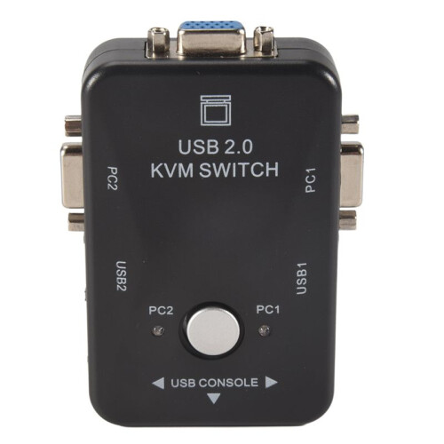 Usb Kvm  Switcher 2 Puertos VGA Svga  Box USB 2.0 Mouse Keyboard 1920X1440  Box 1