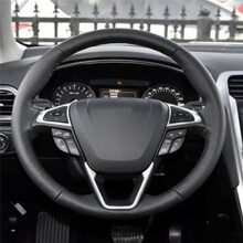 3PCS Silver Steering Wheel Cover Trim Steering Wheel Button Frame for Fusion Mondeo 2013-2019