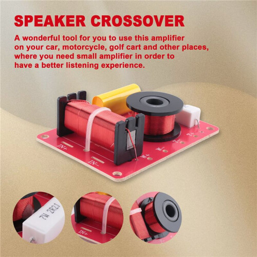 130W Speaker Crossover 2 Way High-Low 8 Ohm Frequency Divider for 6 Inch Speaker 1