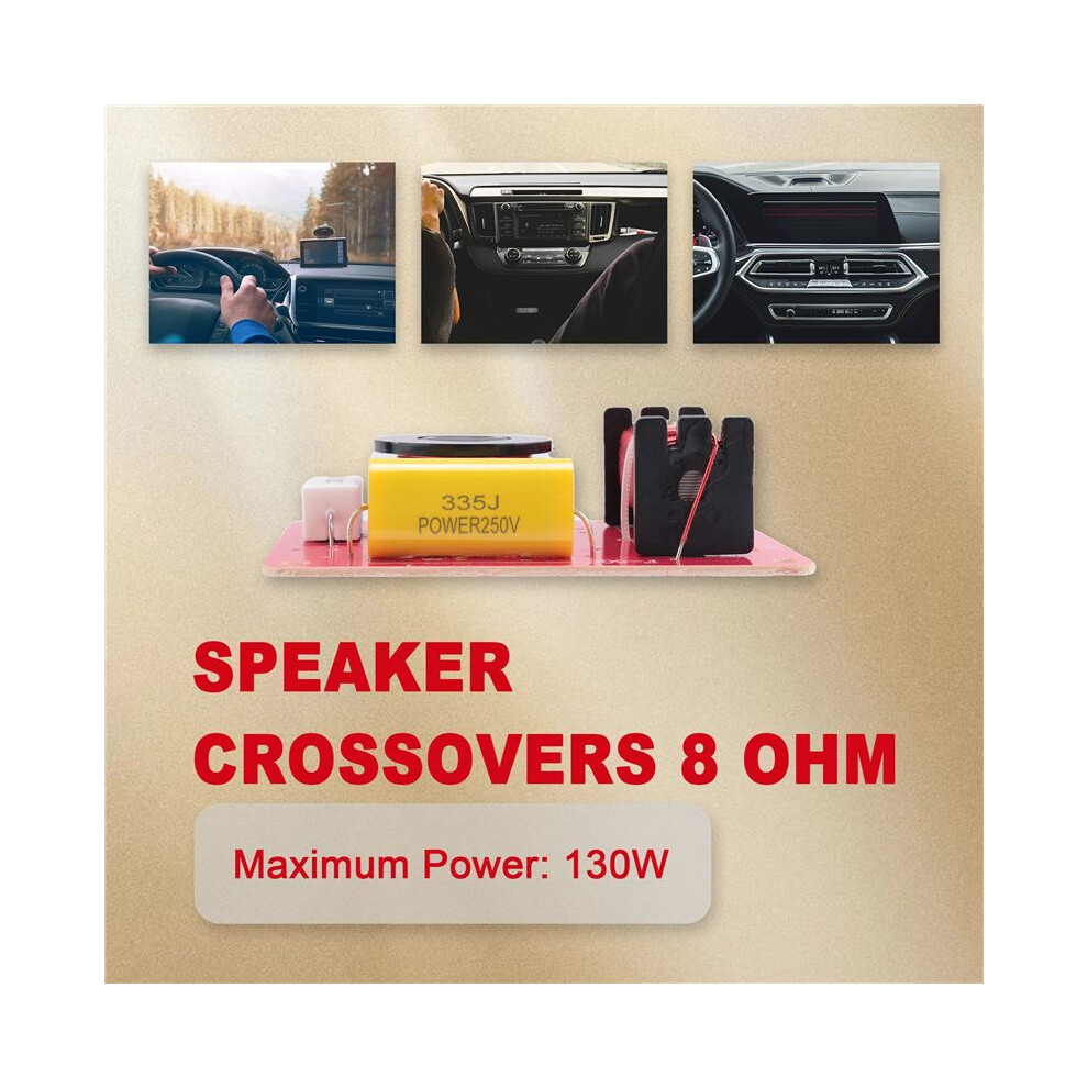 130W Speaker Crossover 2 Way High-Low 8 Ohm Frequency Divider For 6 Inch Speaker 4714016887154
