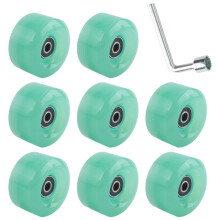 8 StüCk 58Mmx32Mm, 82A Quad Rollen Rollschuhe für Den AußEn- Und Innenbereich, PU RäDer Ersatz für Zweireihiges Rollen Rollschuh ZubehöR