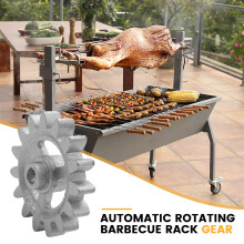 Duurzaam Gear Hittebestendige Accessoires Barbecue Frame Gear DIY Onderdelen Automatisch Draaiend Hardware Wiel Aluminium