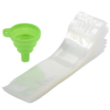 Sacos de Picolé DescartáVeis Tubos de Congelador de 120 Unidades, Sacos de Gelo com Funil e Mangas de Gelo para Suco, Pops de Doces de Gelo, Frutas