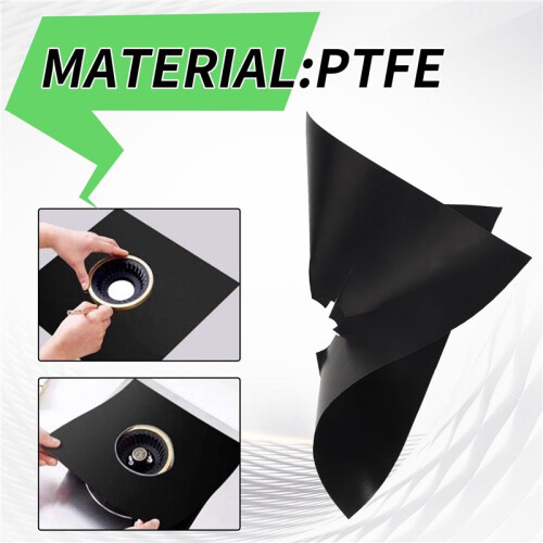 6x Reusable Non-Stick Black Gas Range Stove Top Burner Covers Protector Liner 2