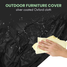 Outdoor Deck Box Cover with Zipper Waterproof Garden Storage Box Cover Patio Storage Container Protective Cover Small