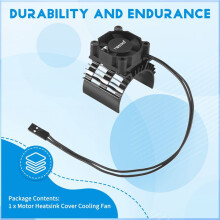 Motor Heatsink Cover Cooling Fan for 144001 124019 124018 124016 104001 RC Car 540 550 3650 Motor Heat Sink,1