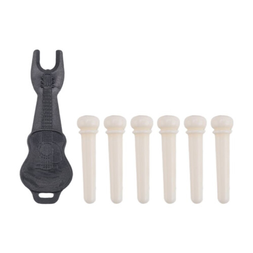 Gitarr NöTkreatur Benmaterial Akustisk Gitarr Bridge Pins med Pearl Shell Dot för Akustiska Folkgitarr TillbehöR
