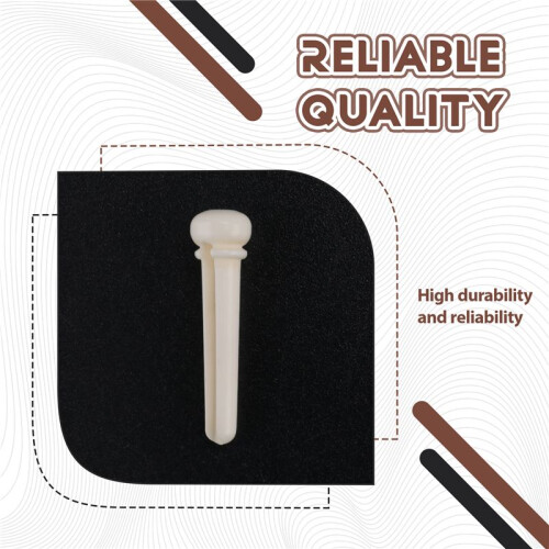 Gitarr NöTkreatur Benmaterial Akustisk Gitarr Bridge Pins med Pearl Shell Dot för Akustiska Folkgitarr TillbehöR 2