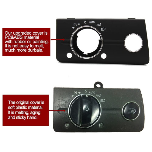 Car Dashboard Button with Headlight  Cover Panel Trim for   W211 E Class 320 350 550 2003-2008 A 2
