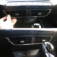 For 5 MG5 2020 2021 Car Central Control Dashboard Air Outlet Vent Cover Trim Decoration Frame Carbon ABS Accessories