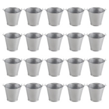 20Pcs Metal Bucket Portable Flower Pot Vases Planters Lovely Candy Box for Wedding Party Home Decoration