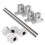 Horizontal 8mm Dia Linear Motion  Bearing Slide Bushing 200mm Linear Shaft Optical Axis with Rod Rail Support Set 3
