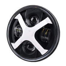 Motorcycle 7 Inch Round LED Headlights DRL Hi/Lo 50W 30W Ring Amber Angel Eye for Any with 7 Inch LED Motocs