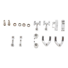 Sterzo nel Metallo Tazza Superiore Inferiore Forcellone Sedile Slider Sterzo Blocco Girevole per WPL D12 1/10 RC Car Upgrade Parts,2