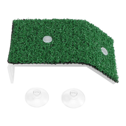 Lawn Turtle Basking Platform Turtle Resting Basking Platform, Simulation Grass Turtle Ramp for Turtle Tank, Reptile S 1