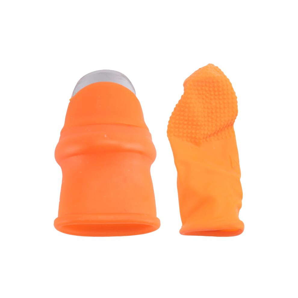 Gardening Silicone Thumb Knife With Finger Cots Thumb Knife Picker For Fruits Vege-L 4711677975428