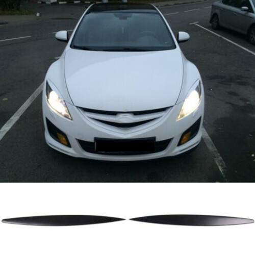 2Pcs Car Eyelids Eyebrows Headlights Covers Eyelash for  6 GH / Atenza 2008-2012 2
