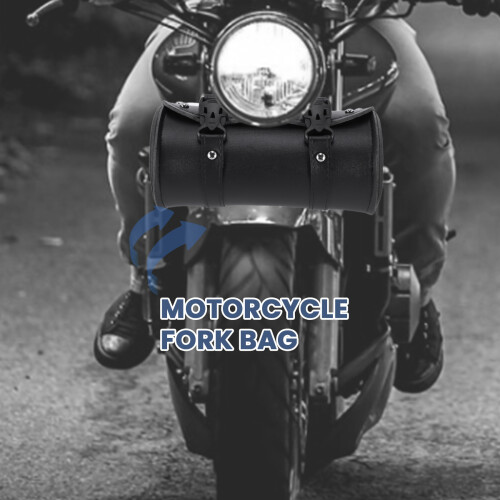 Motorcycle Leather Universal Tool Round Roller Saddle Bag fork for Travel Suitcase 1