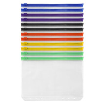 12 Uds. Bolsillos de Carpeta A5 TamañO 6 Agujeros Carpeta Carpeta con Cremallera Carpetas para Carpeta de Cuaderno de 6 Anillos Bolsas de Hojas