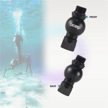 DIDEEP Globaler Universeller 360 Grad Schwenk Schlauch Adapter für die 2. Stufe Tauch Regler Anschlusses Tauch ZubehöR