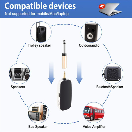 New 2 in 1 Handheld UHF Wireless Microphone Professional -Wear Mic Volume Amplifier for Speech Teaching 2