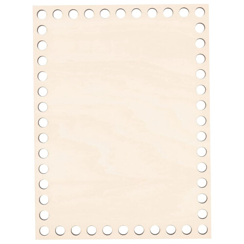 Fundo de Cesta de Madeira Natural de 7,8 X 5,9 Polegadas, Base de Madeira de Cesta de Crochê em Branco Retangular para Suprimentos de Cestaria DIY