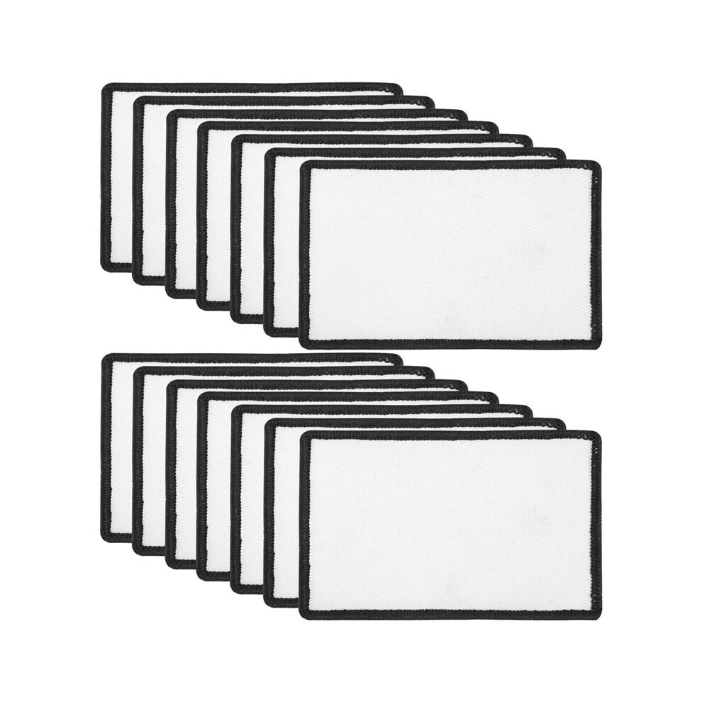 14 Pcs Sublimation Patches Blank Fabric Ironing Rectangular Blank Patches Fabric Repair Patches For Clothes, Hats 6131797838195