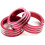 3 Pcs Red Aluminum AC Climate Control Ring Knob Covers Compatible for MK6 5