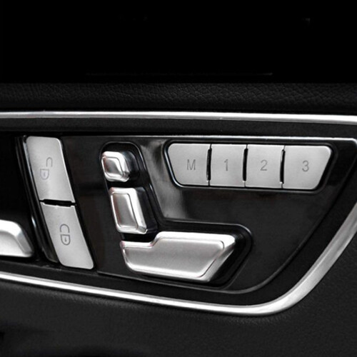 Car Styling  Adjust Memory 1 2 3 M Button Cover Sitckers for   GLA CLA GLK GLE CLS ML GL a B C E Class 1