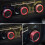 3 Pcs Red Aluminum AC Climate Control Ring Knob Covers Compatible for MK6 2
