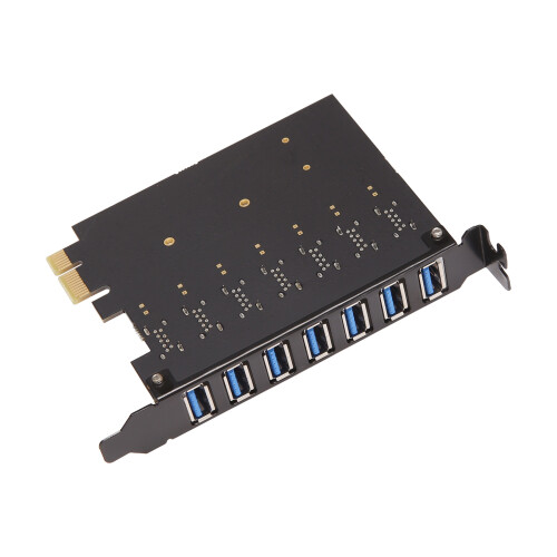 USB 3.0 PCI-E Expansion Card Adapter 7  Hub Adapter External Controller PCI-E Extender PCI Express Card for Desktop