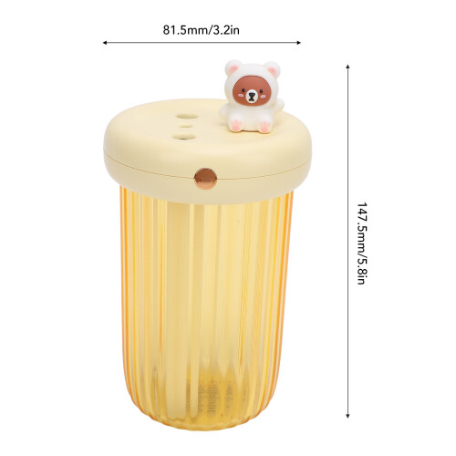 Mini humidificateur à double spray 240 ml USB jaune 1