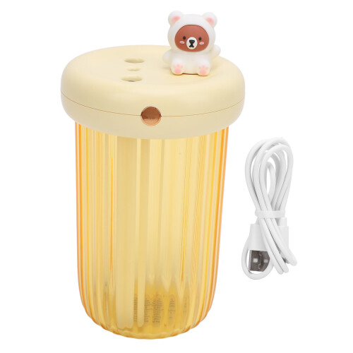 Mini humidificateur à double spray 240 ml USB jaune 2