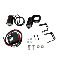 Motorcykel High Power Lens Spotlight 6000K LED Tvåfärgad Externa Spotlights 8-80V Strålkastare med A