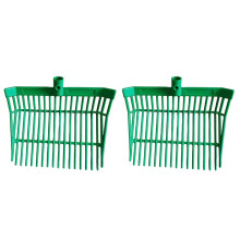 Manure Fork Replacement , Pitchfork , Horse Manure Rake, for Picking Manure, Stable Waste Removal,Green,2pcs