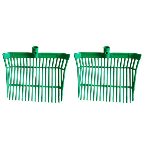 Manure Fork Replacement , Pitchfork , Horse Manure Rake, for Picking  Manure, Stable Waste Removal,Green,2pcs