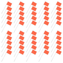 50Pack Marking Flags, Orange Yard Flags 15x4x5Inch,  Flags, Lawn Flags Markers, Irrigation Flags, Landscape Flags