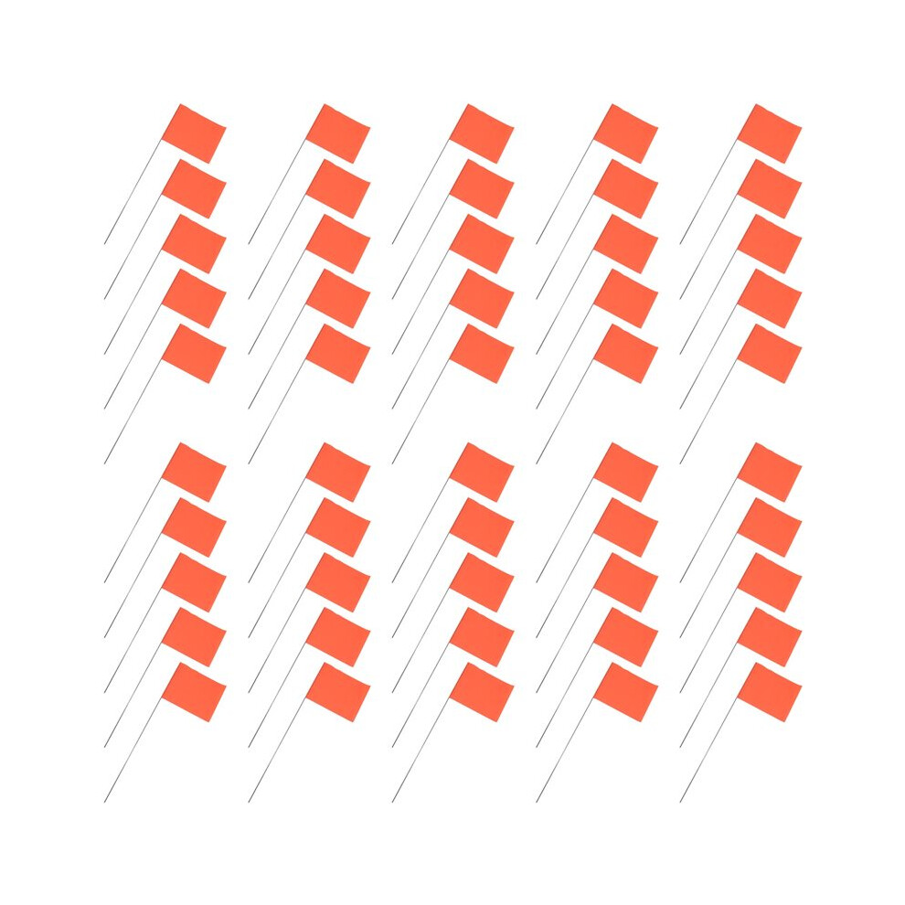 50Pack Marking Flags, Orange Yard Flags 15X4x5inch, Flags, Lawn Flags Markers, Irrigation Flags, Landscape Flags 6031271011116