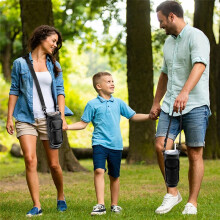 Water Bottle Carrier Bag with Phone Pocket, Water Bottle Holder with Adjustable Strap & Straw Cover
