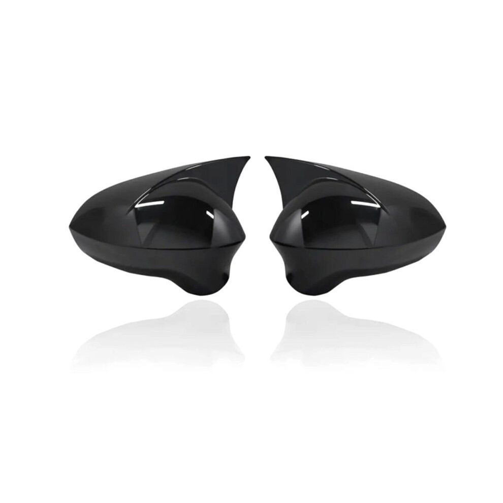 Left&Right Gloss Wing Mirror Cover Caps For Ibiza 6J Mk4 2008-2017 Rear View Mirror Cover Black 6033932637086