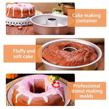 6-Zoll-Kuchenform, Runde Antihaftbeschichtete Pfundkuchenform zum Backen, Röhrenkuchenform für Käsekuchen, Flan, Sahnetorte, Kekse, Donut