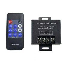 LED-Einzelfarbdimmer, Kabelloser LED-Controller, 11-Tasten-Fernbedienung, Helligkeitsschalter für LED-Streifen,  12-24 V