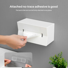 Kitchen Tissue Box Cover Napkin Holder for Paper Towels Box for Napkins Tissue Dispenser Wall Mounted Container for Wipes White