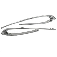 1 Paire de Garniture de Couverture de Sourcil de Lampe Antibrouillard de Pare-Chocs Avant Pour SéRie 5 F10 F18 520Li 525Li 2014-2017 Bande ChroméE